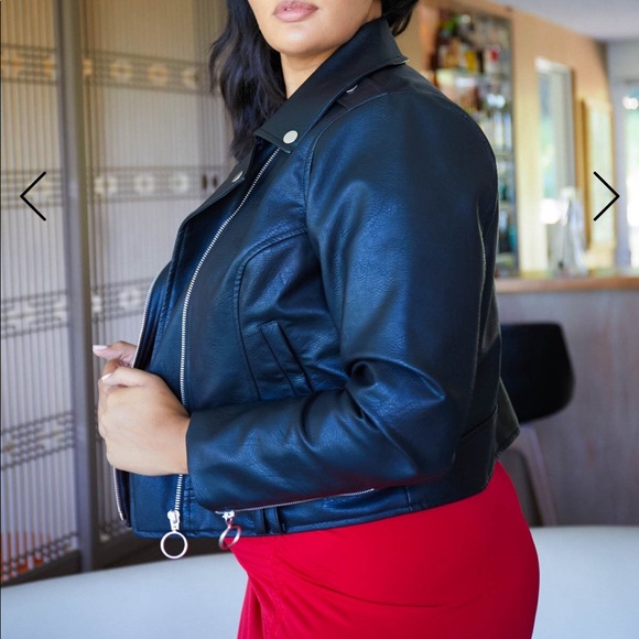Jackets & Blazers - Plus faux leather jacket